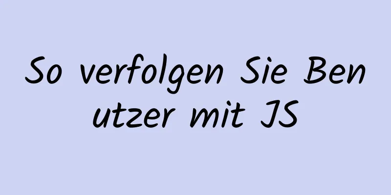 So verfolgen Sie Benutzer mit JS