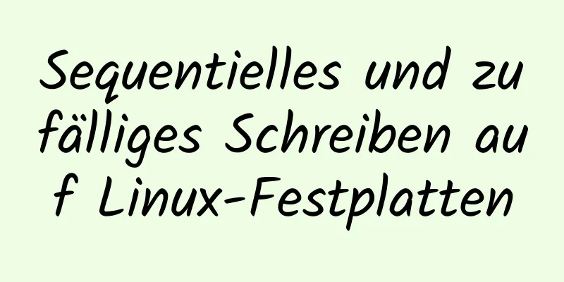 Sequentielles und zufälliges Schreiben auf Linux-Festplatten