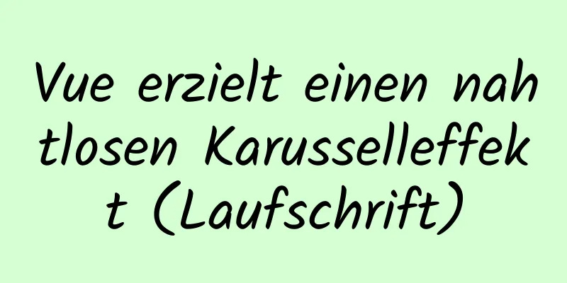 Vue erzielt einen nahtlosen Karusselleffekt (Laufschrift)