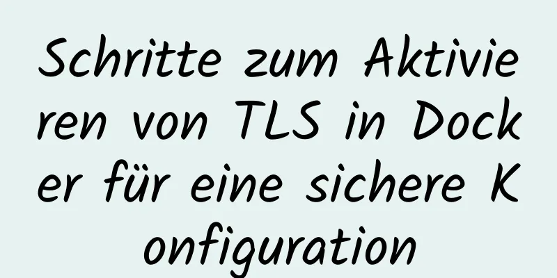 Schritte zum Aktivieren von TLS in Docker für eine sichere Konfiguration