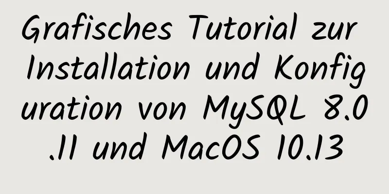 Grafisches Tutorial zur Installation und Konfiguration von MySQL 8.0.11 und MacOS 10.13