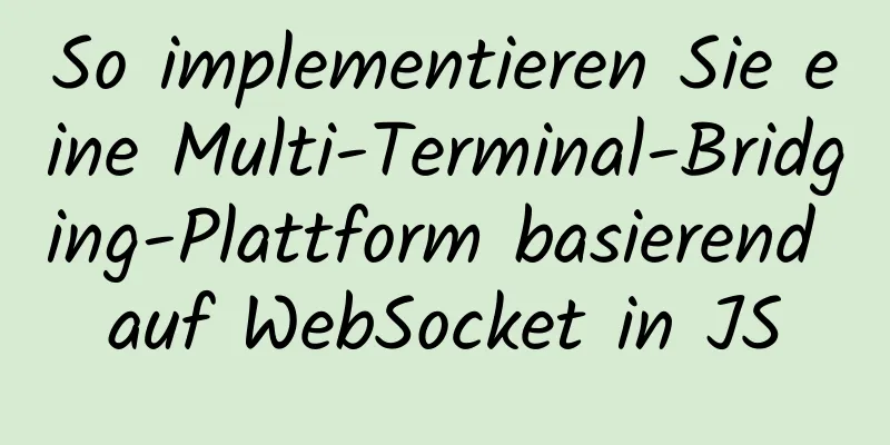 So implementieren Sie eine Multi-Terminal-Bridging-Plattform basierend auf WebSocket in JS