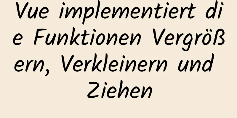 Vue implementiert die Funktionen Vergrößern, Verkleinern und Ziehen