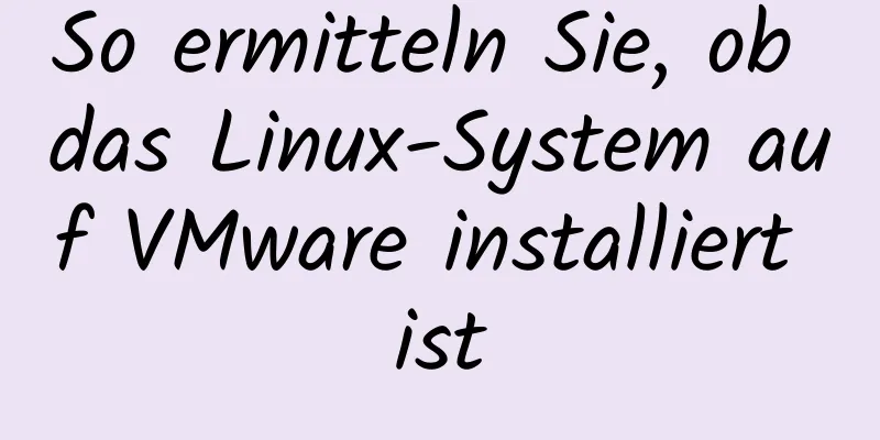 So ermitteln Sie, ob das Linux-System auf VMware installiert ist