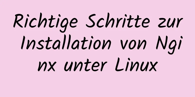 Richtige Schritte zur Installation von Nginx unter Linux