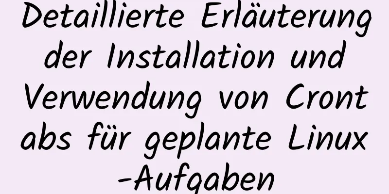 Detaillierte Erläuterung der Installation und Verwendung von Crontabs für geplante Linux-Aufgaben