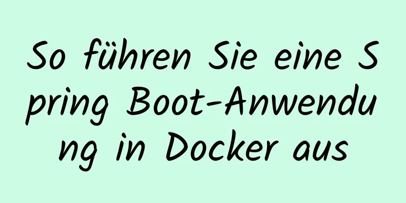 So führen Sie eine Spring Boot-Anwendung in Docker aus