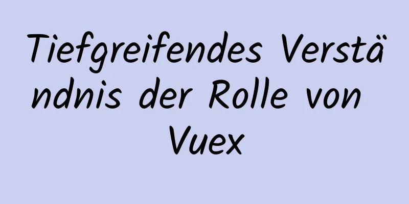 Tiefgreifendes Verständnis der Rolle von Vuex