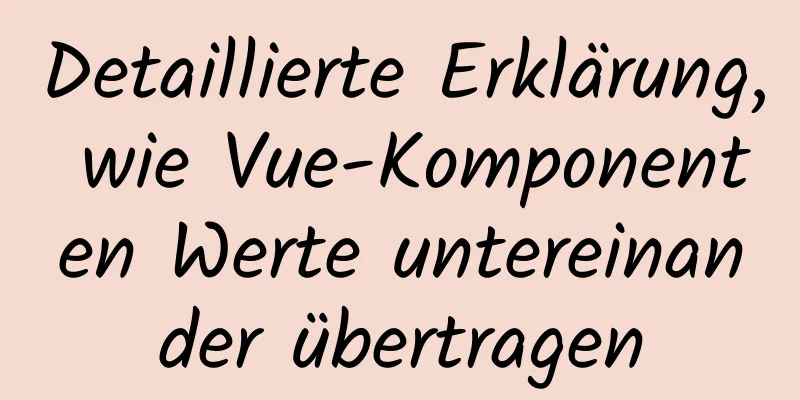 Detaillierte Erklärung, wie Vue-Komponenten Werte untereinander übertragen