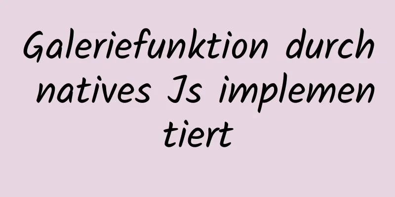 Galeriefunktion durch natives Js implementiert