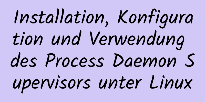 Installation, Konfiguration und Verwendung des Process Daemon Supervisors unter Linux