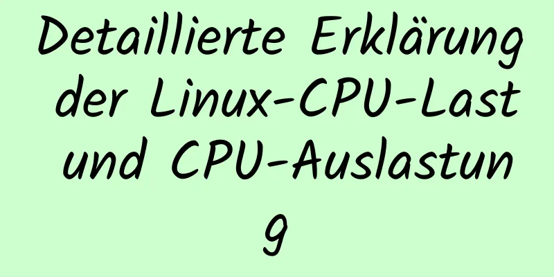 Detaillierte Erklärung der Linux-CPU-Last und CPU-Auslastung