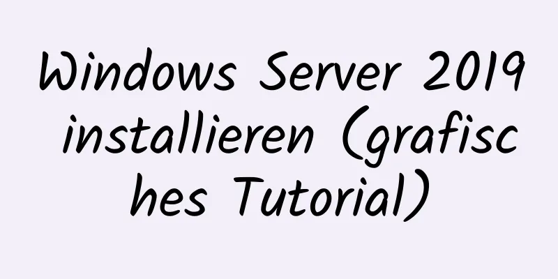 Windows Server 2019 installieren (grafisches Tutorial)