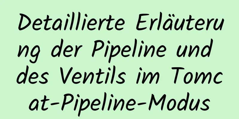 Detaillierte Erläuterung der Pipeline und des Ventils im Tomcat-Pipeline-Modus