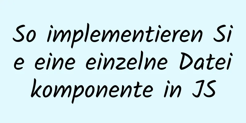 So implementieren Sie eine einzelne Dateikomponente in JS