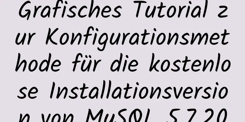 Grafisches Tutorial zur Konfigurationsmethode für die kostenlose Installationsversion von MySQL 5.7.20