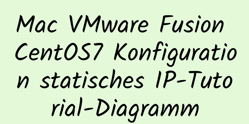 Mac VMware Fusion CentOS7 Konfiguration statisches IP-Tutorial-Diagramm