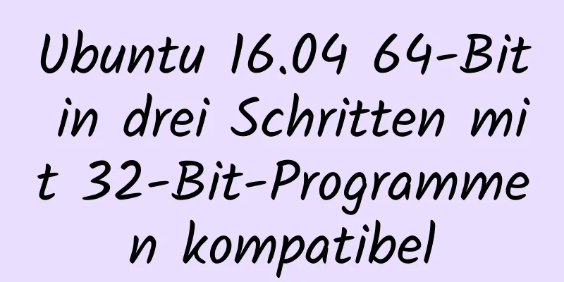 Ubuntu 16.04 64-Bit in drei Schritten mit 32-Bit-Programmen kompatibel