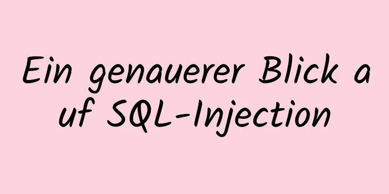 Ein genauerer Blick auf SQL-Injection