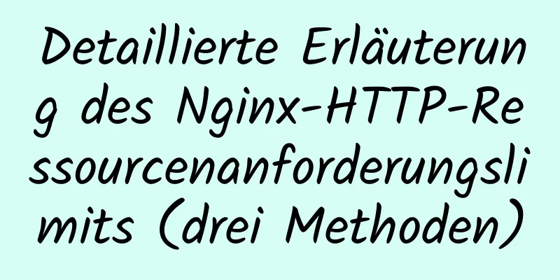 Detaillierte Erläuterung des Nginx-HTTP-Ressourcenanforderungslimits (drei Methoden)