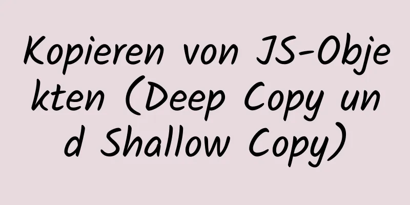 Kopieren von JS-Objekten (Deep Copy und Shallow Copy)