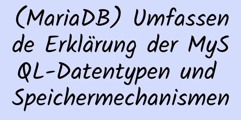 (MariaDB) Umfassende Erklärung der MySQL-Datentypen und Speichermechanismen