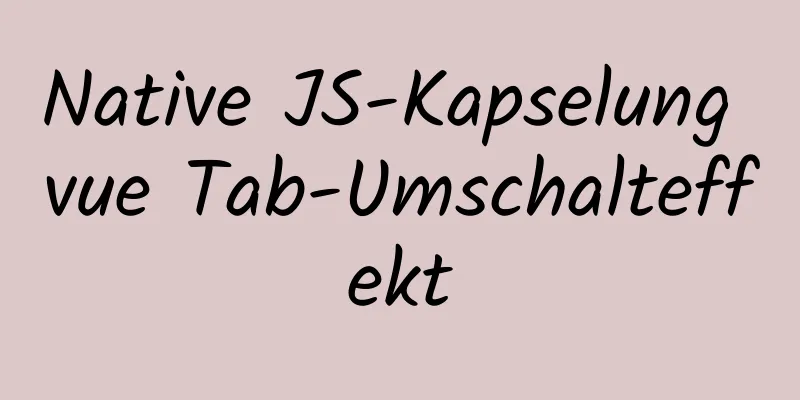 Native JS-Kapselung vue Tab-Umschalteffekt