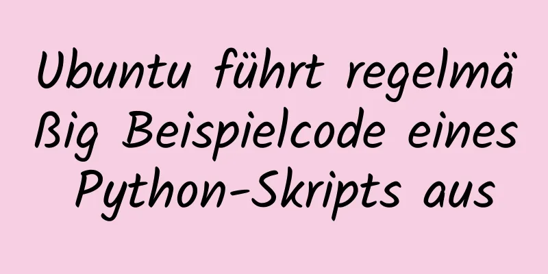 Ubuntu führt regelmäßig Beispielcode eines Python-Skripts aus