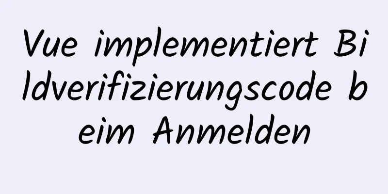 Vue implementiert Bildverifizierungscode beim Anmelden