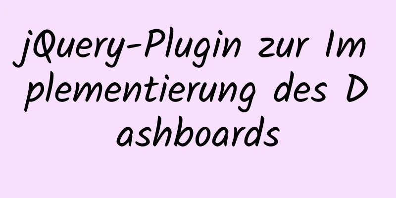 jQuery-Plugin zur Implementierung des Dashboards