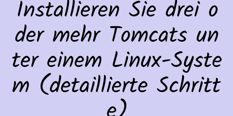 Installieren Sie drei oder mehr Tomcats unter einem Linux-System (detaillierte Schritte)