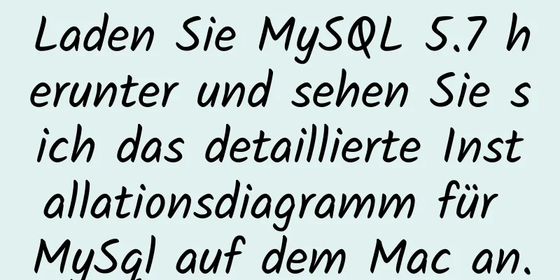 Laden Sie MySQL 5.7 herunter und sehen Sie sich das detaillierte Installationsdiagramm für MySql auf dem Mac an.