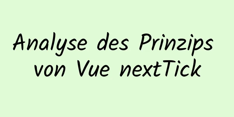 Analyse des Prinzips von Vue nextTick