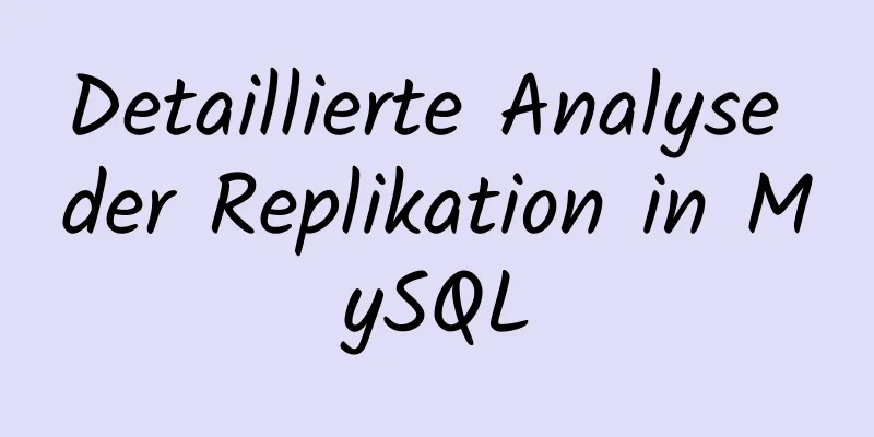 Detaillierte Analyse der Replikation in MySQL