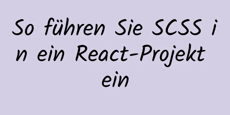 So führen Sie SCSS in ein React-Projekt ein