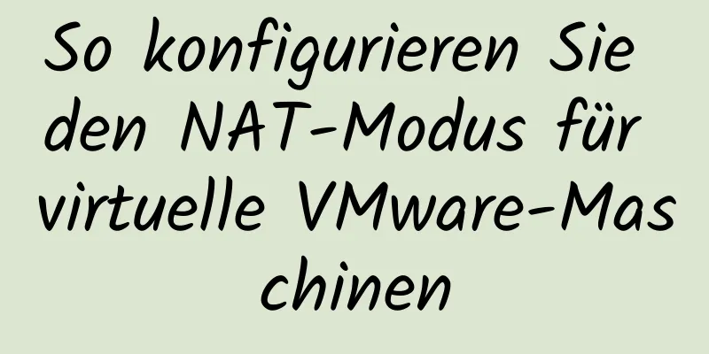 So konfigurieren Sie den NAT-Modus für virtuelle VMware-Maschinen