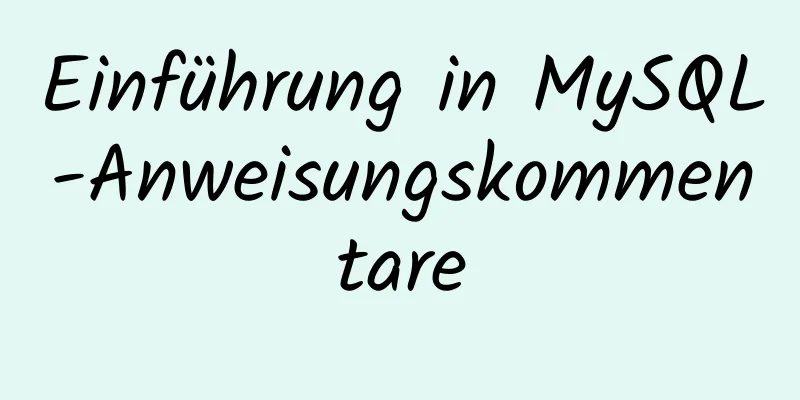 Einführung in MySQL-Anweisungskommentare