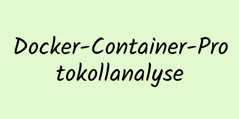 Docker-Container-Protokollanalyse