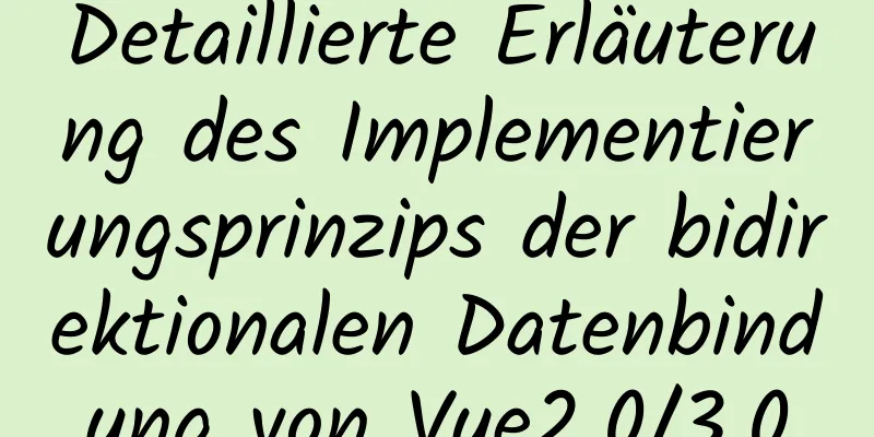 Detaillierte Erläuterung des Implementierungsprinzips der bidirektionalen Datenbindung von Vue2.0/3.0