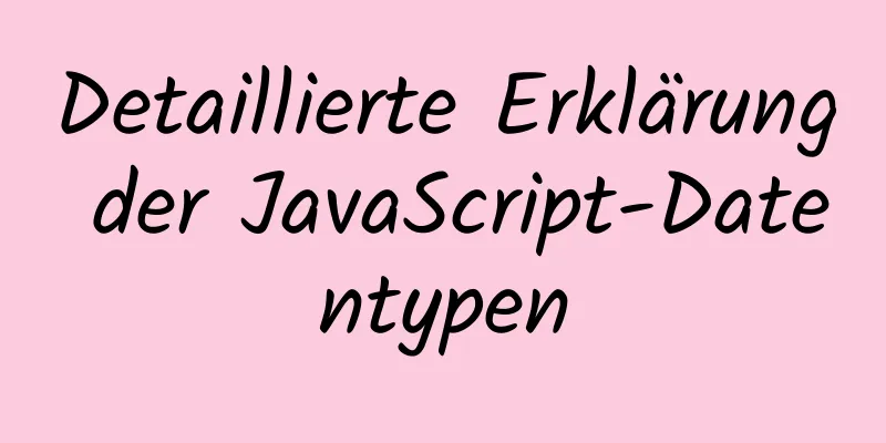 Detaillierte Erklärung der JavaScript-Datentypen