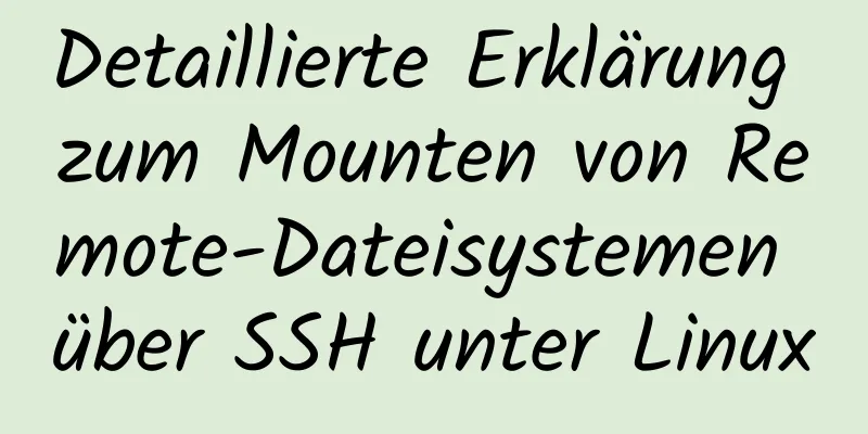 Detaillierte Erklärung zum Mounten von Remote-Dateisystemen über SSH unter Linux