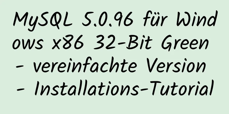 MySQL 5.0.96 für Windows x86 32-Bit Green - vereinfachte Version - Installations-Tutorial