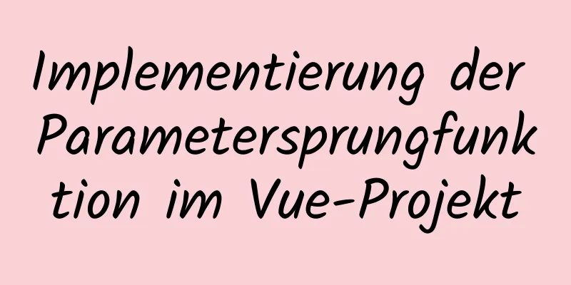 Implementierung der Parametersprungfunktion im Vue-Projekt