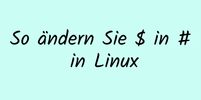 So ändern Sie $ in # in Linux