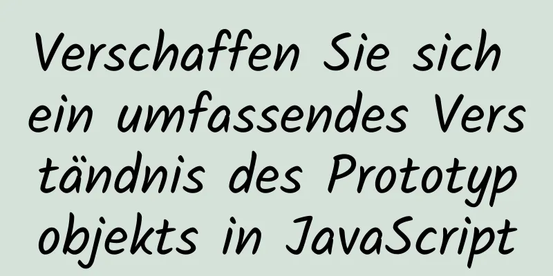 Verschaffen Sie sich ein umfassendes Verständnis des Prototypobjekts in JavaScript