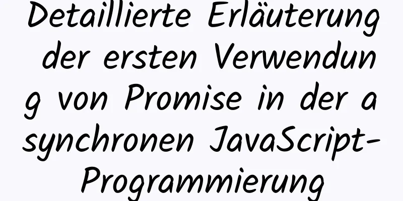 Detaillierte Erläuterung der ersten Verwendung von Promise in der asynchronen JavaScript-Programmierung