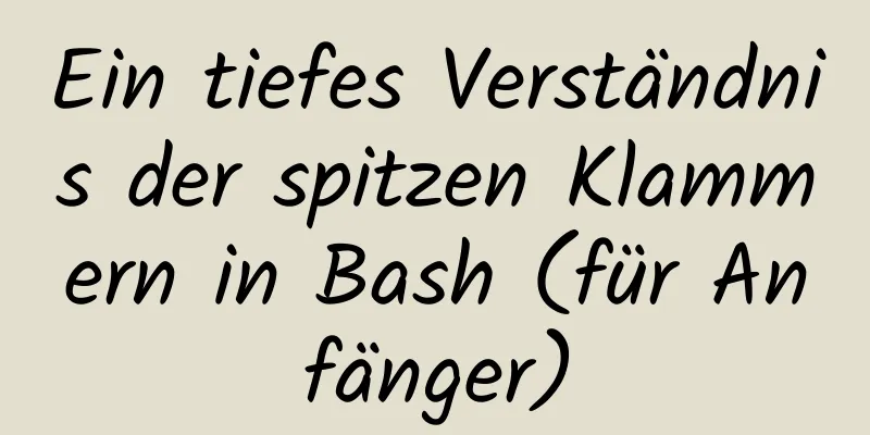 Ein tiefes Verständnis der spitzen Klammern in Bash (für Anfänger)