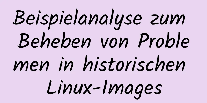 Beispielanalyse zum Beheben von Problemen in historischen Linux-Images