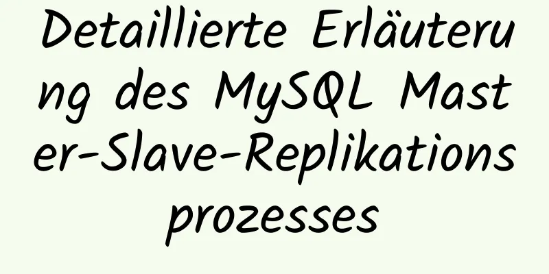 Detaillierte Erläuterung des MySQL Master-Slave-Replikationsprozesses