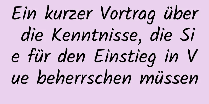 Ein kurzer Vortrag über die Kenntnisse, die Sie für den Einstieg in Vue beherrschen müssen